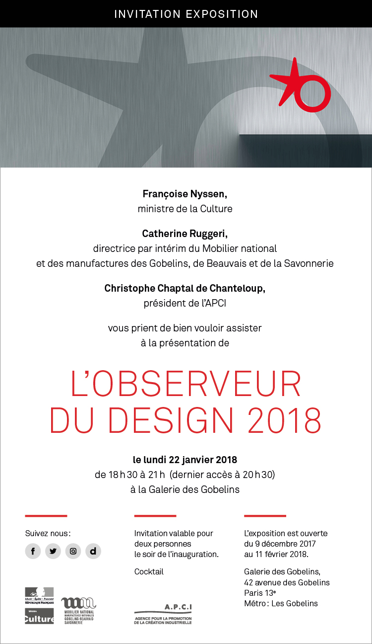 Invitation exposition Galerie des Gobelins