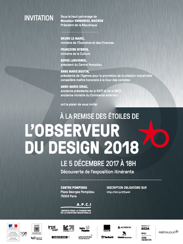Invitation Observeur du design 2018