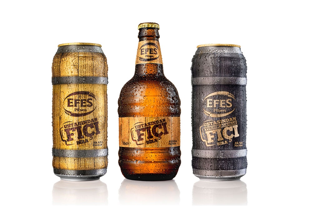 Efes Pilsen draft beer, packaging de bière pression