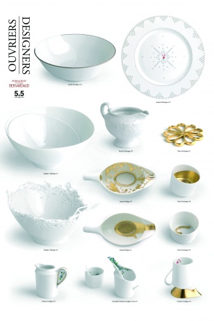 Ouvriers-Designers pièces en porcelaine