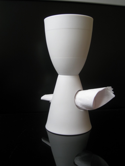 Beyaz-White, verres à pied en porcelaine