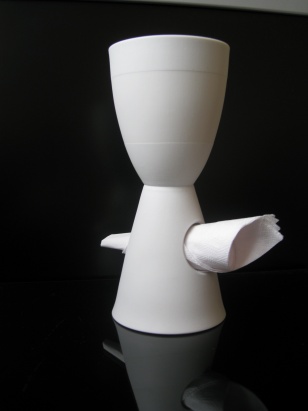 Beyaz-White, verres à pied en porcelaine