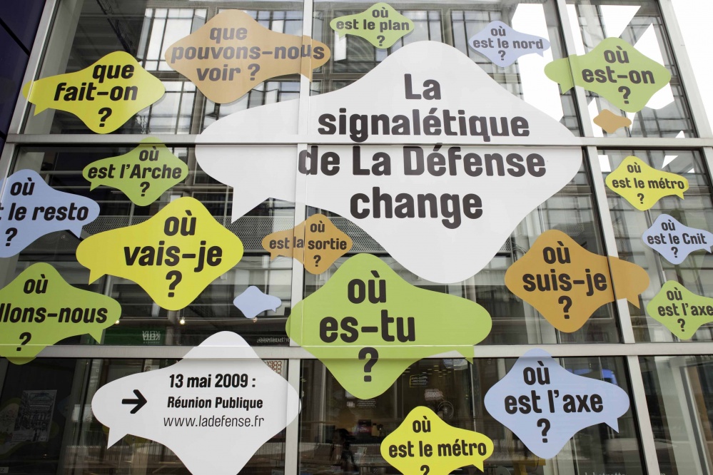 Signalétique pour les 50 ans de la Défense