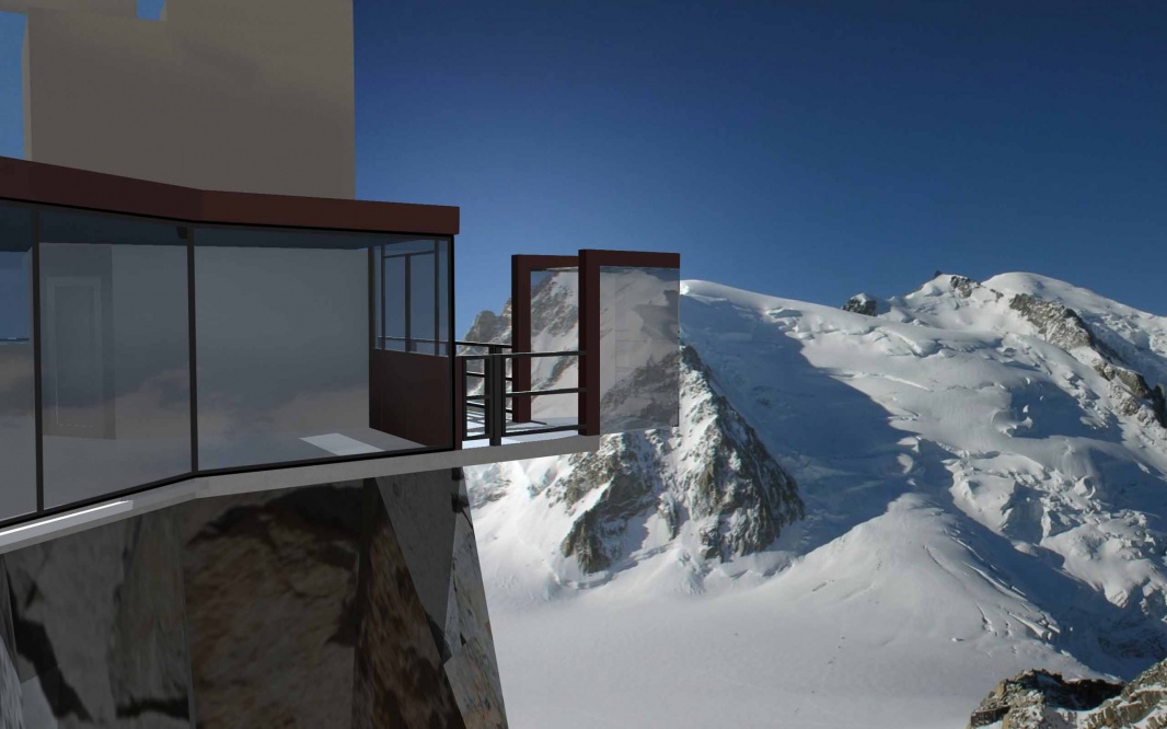 Pas dans le vide, rénovation de l\\\'aiguille du Midi à Chamonix