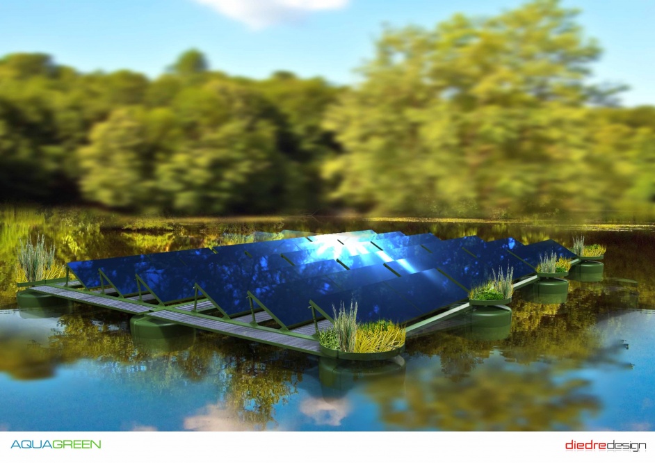 Aquagreen, plateforme solaire végétalisée pour le traitement autonome des plans d’eau