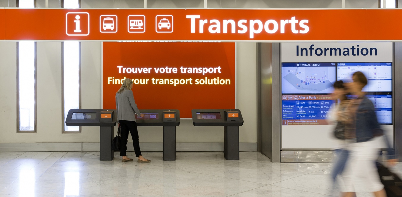Trouver mon Transport, borne interactive 