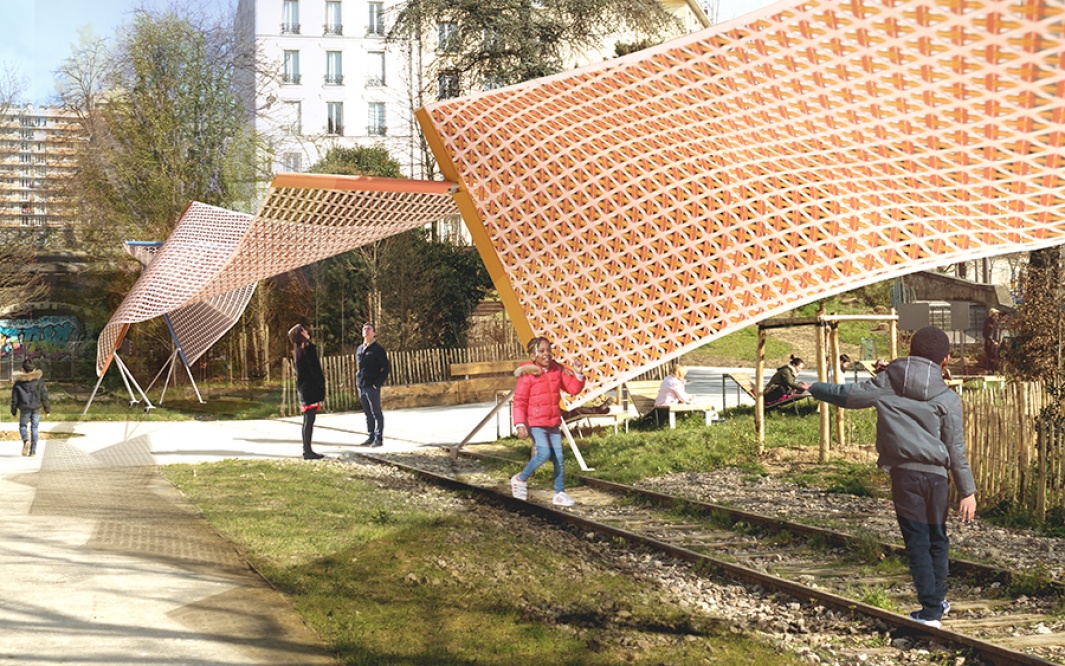 PARCELLES, design textile pour espace public urbain