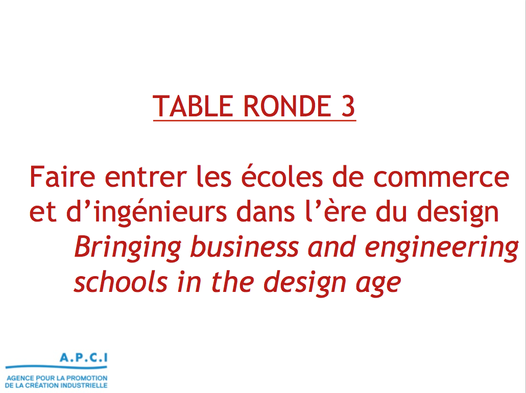 Table ronde 3 & Workshop - Design & écoles
