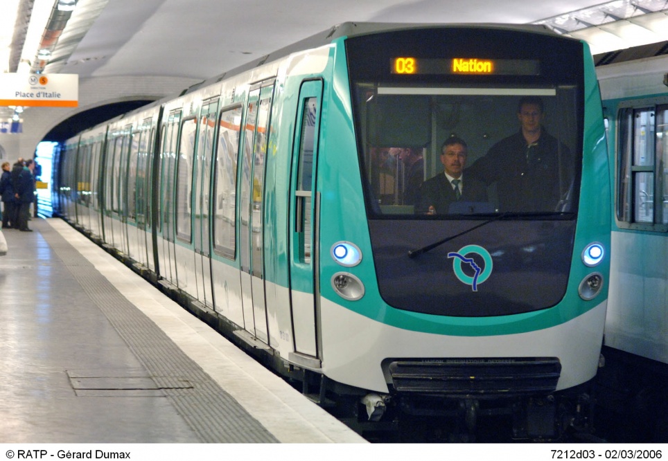 MF 2000 design des rames du métro parisien