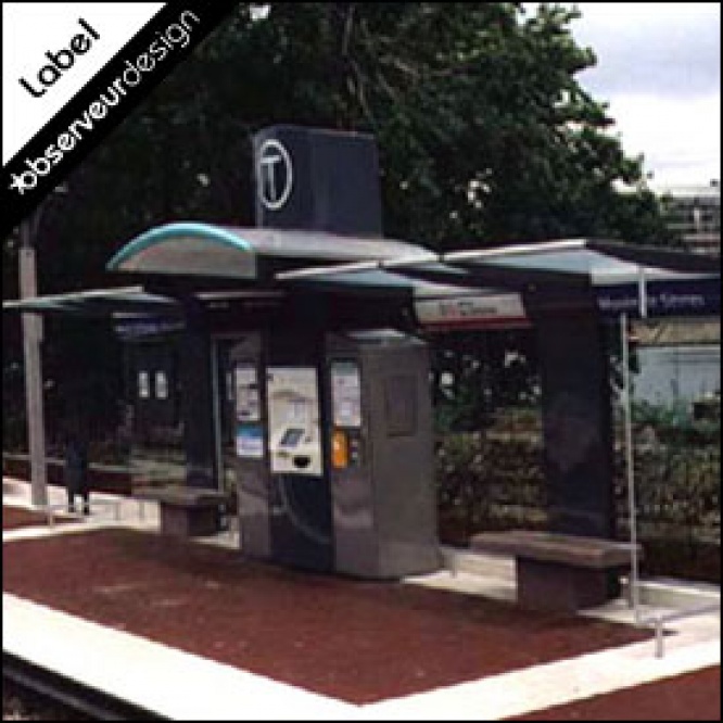 Mobilier station de tramway T2