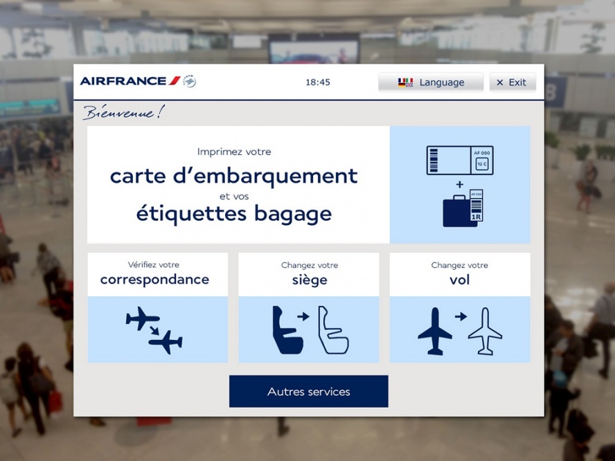 BORNE D’ENREGISTREMENT EN LIBRE - Service Air France
